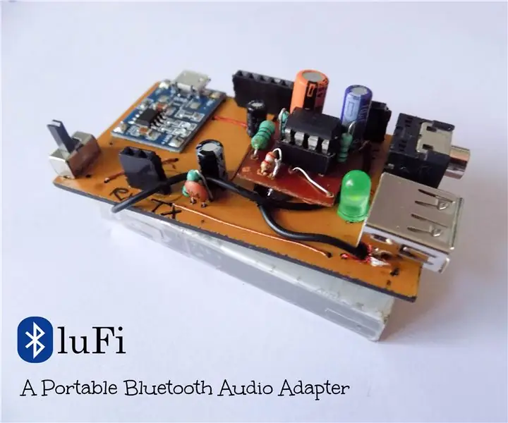 DIY Bluetooth audio adapteris - BluFi: 9 soļi (ar attēliem)