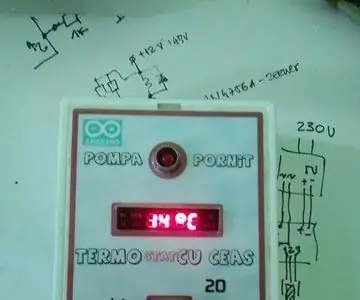 Kontrolluesi i temperaturës dhe ora me Arduino: 7 hapa