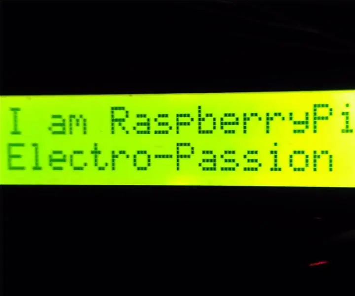 LCD 16x2 saskarne ar Raspberry Pi: 7 soļi