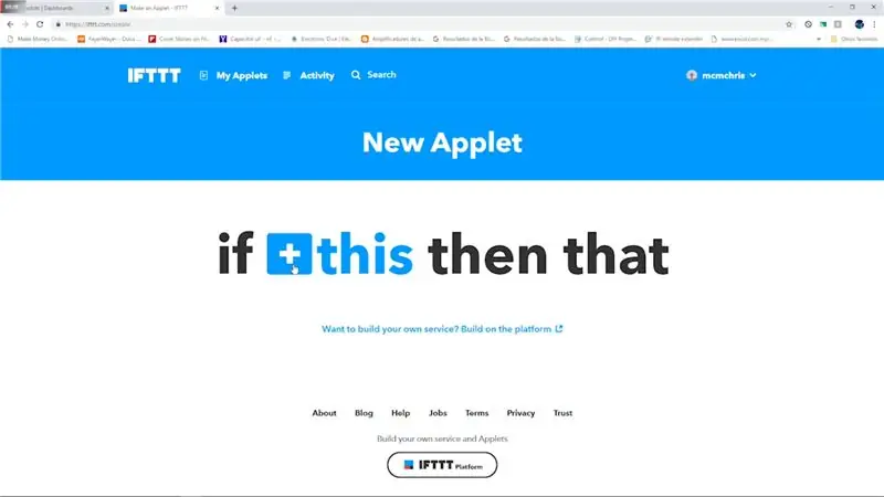 Configuració IFTTT