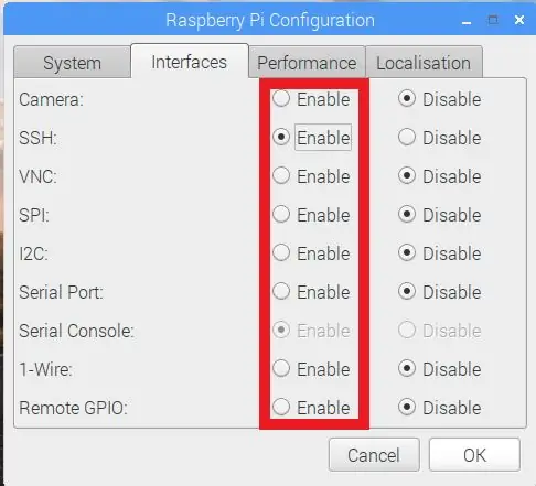 Enabling Interfaces