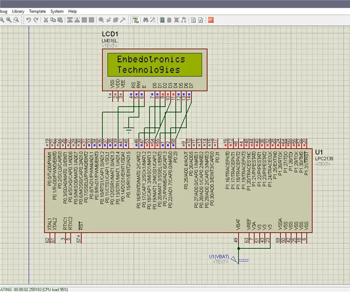 16*2 LCD дэлгэцтэй LPC2148 интерфейс: 5 алхам