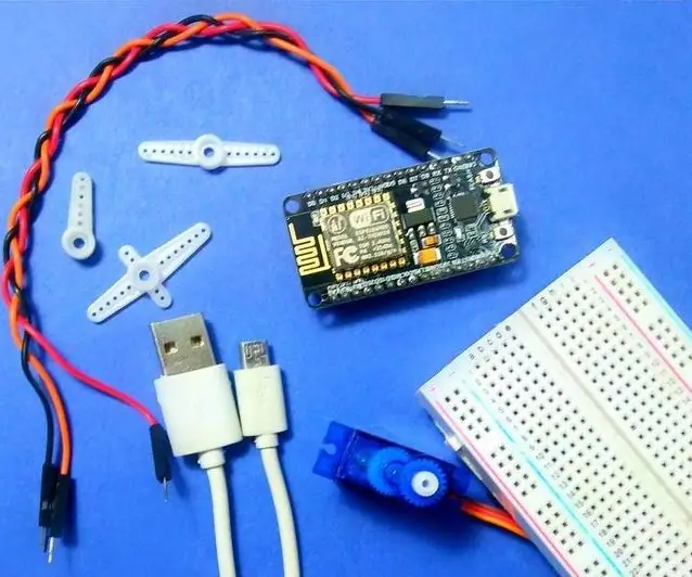 NodeMCU -тай Servo мотортой харилцах: 6 алхам (зурагтай)