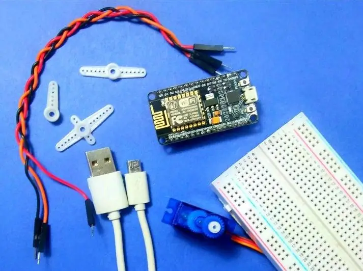 სერვო ძრავის დაკავშირება NodeMCU– თან