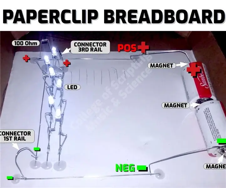 Zelfgemaakte breadboard met paperclips: 16 stappen