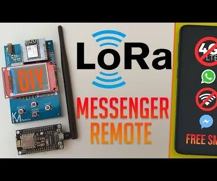 LoRa Remote Control Messenger Med en 1,8 "TFT for avstander opptil 8 km: 8 trinn