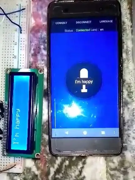 Taligenkänning med Arduino (Bluetooth + LCD + Android)