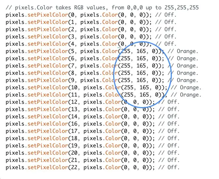 Cambiar los colores, el brillo y el umbral del sensor