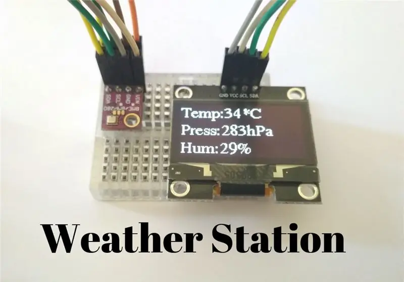 Kamerweerstasie met behulp van Arduino en BME280