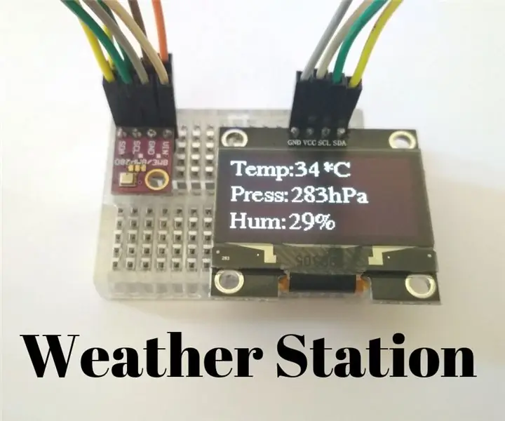 Stație meteo pentru cameră folosind Arduino și BME280: 4 pași