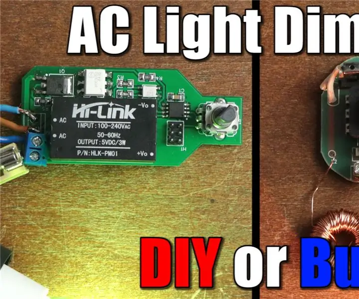 DIY AC prigušivač svjetla: 4 koraka DIY AC prigušivač svjetla: 4 koraka