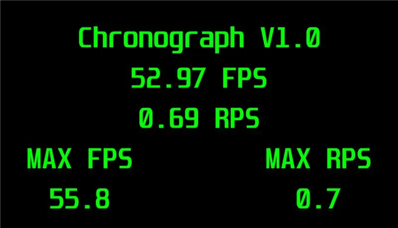 Veikiantis chronografas