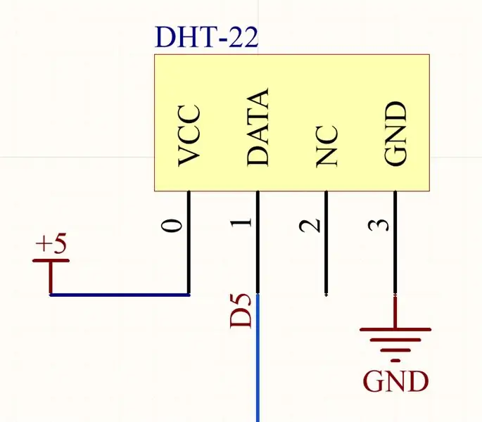 De DHT-22. aansluiten