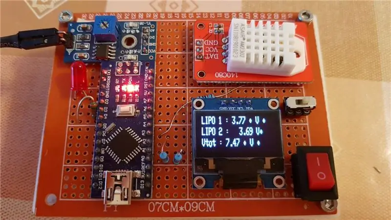 Monitoring van VBAT (2 lipos -opset)