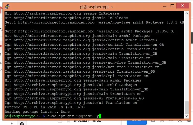 Commandes à exécuter dans le terminal