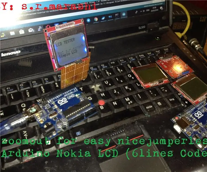 LCD displej Arduino Super Easy Nokia: 4 kroky