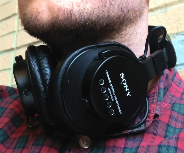 DIY Bluetooth өөрчлөлт Sony MDR-7506 чихэвч: 7 алхам (зурагтай)