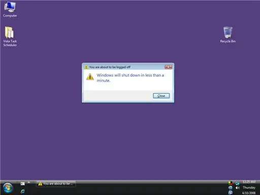 अपने विंडोज विस्टा कंप्यूटर को स्वचालित रूप से कैसे बंद करें: 6 कदम