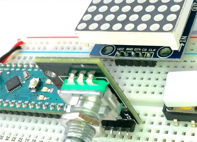 Addım 2: 8x8 Led Matrixi Arduino -ya qoşun