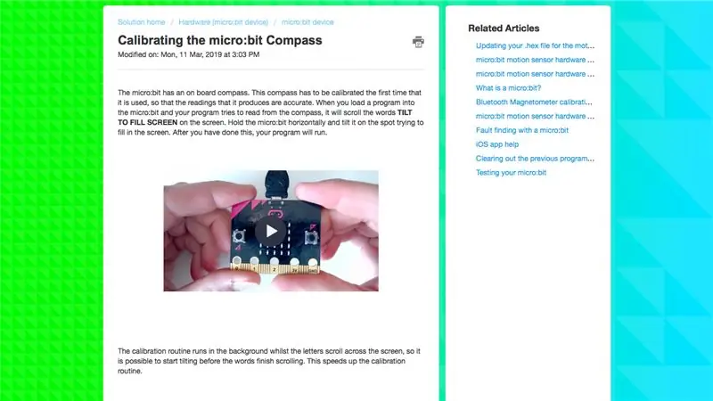 Micro: bit Compassти калибрлөө