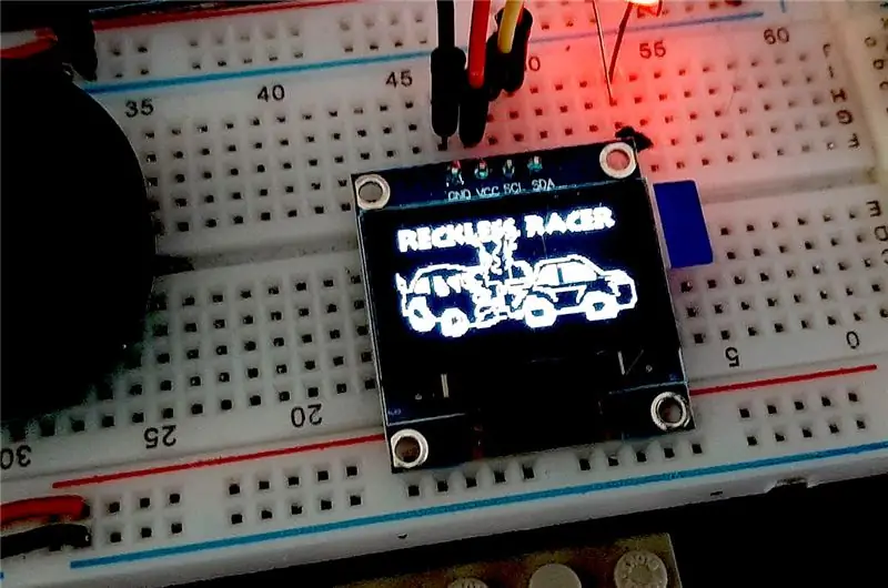 Reckless Racer Arduino OLED თამაში, AdafruitGFX და Bitmaps საფუძვლები