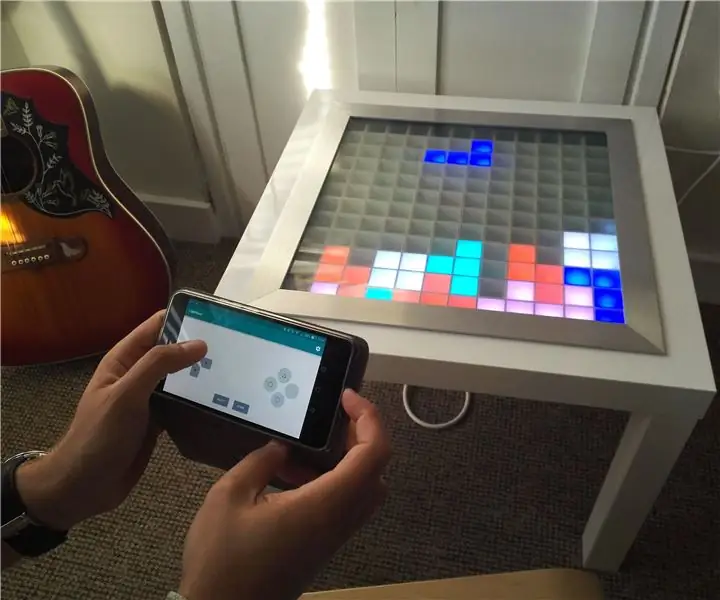 Tabela e kafesë Arduino LED e kontrolluar nga Bluetooth: 10 hapa (me fotografi)