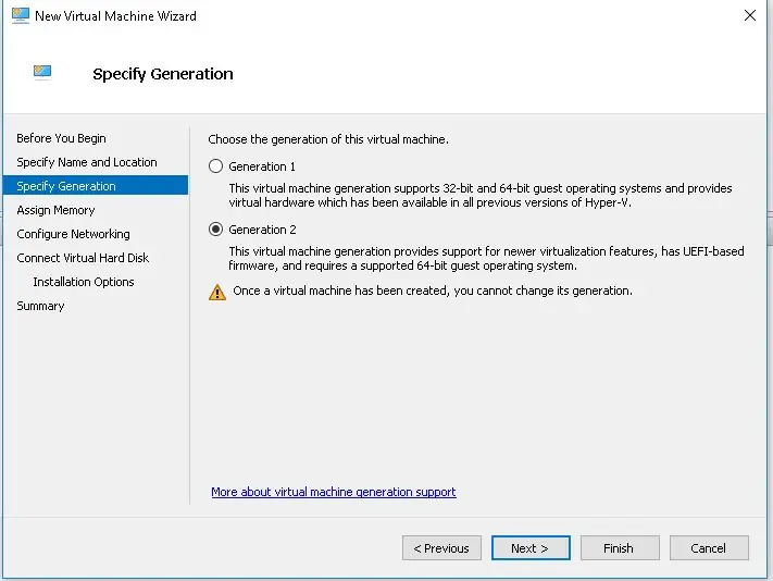 Volg de instructies van de Virtual Machine Creator Wizard