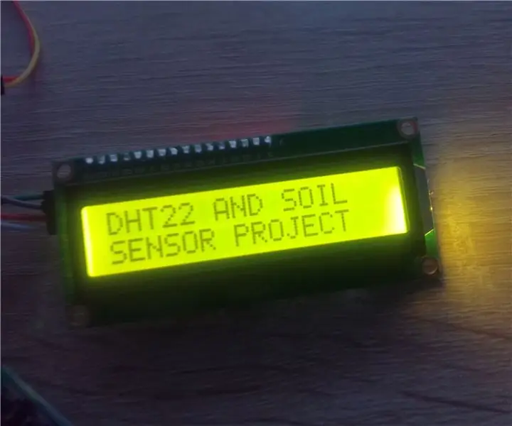 Arduino DHT22 Sensor at Soil Moisture Project Na May Menu: 4 Mga Hakbang