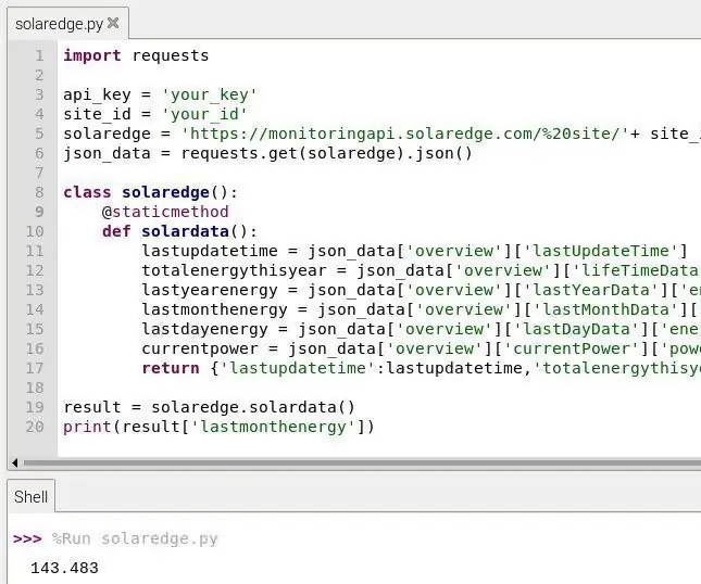 Acessando seus dados Solaredge usando Python: 4 etapas