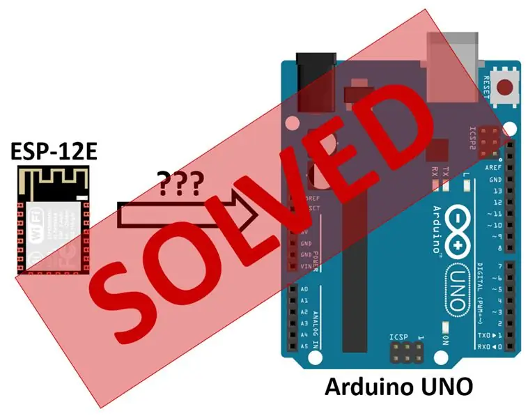 ESP-12E (ESP8266) กับ Arduino Uno: กำลังเชื่อมต่อ