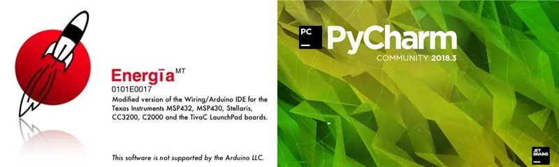 Software - Energia IDE, PyCharm