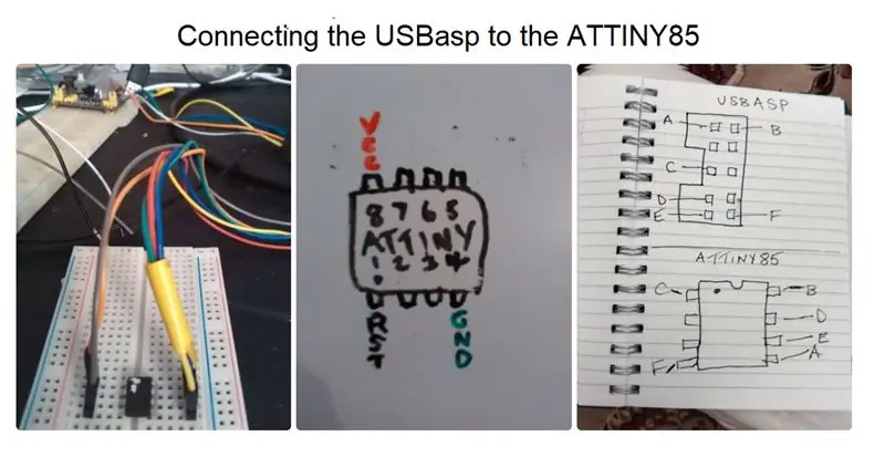 ፕሮግራሙን ወደ ATTINY85 በመስቀል ላይ