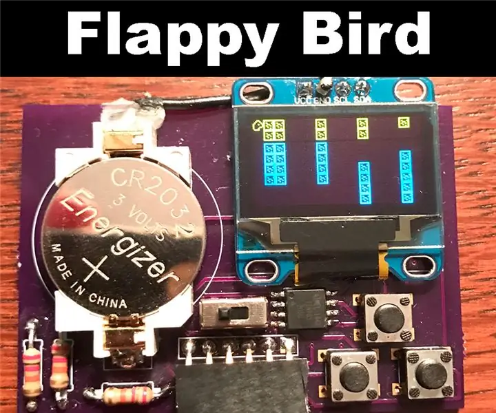 Flappy Bird na ATtiny85 i OLED ekranu SSD1306: 6 koraka (sa slikama)