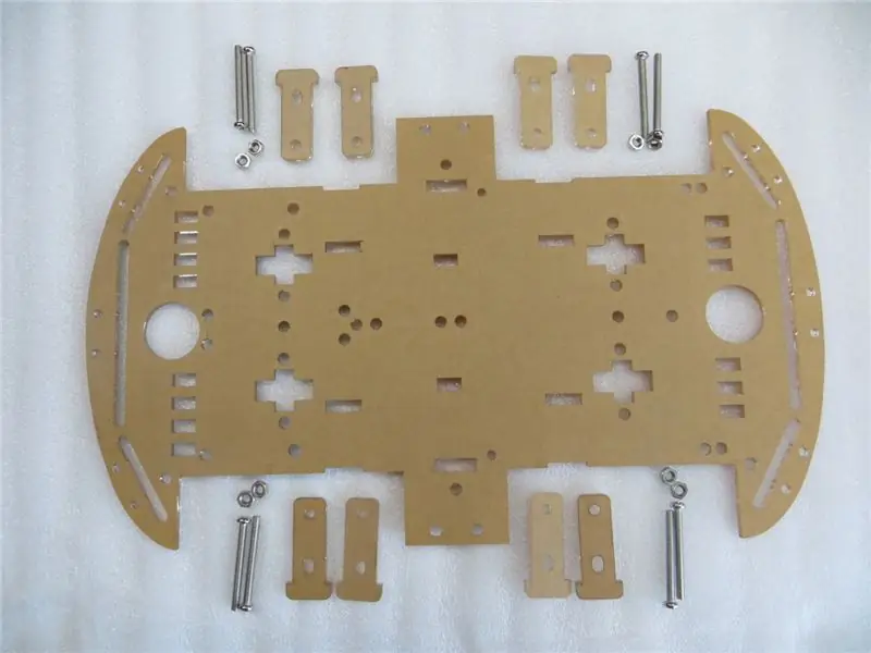 4WD robot-platformasi yig'ilishidan oldin