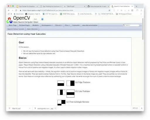 CV ouvert: détection des yeux