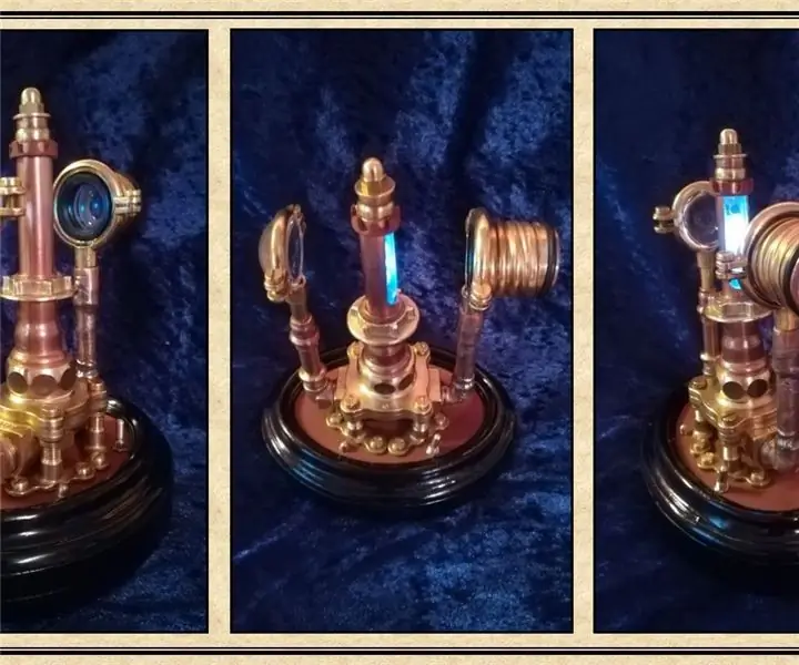 Steampunk Voltaic Arc Spectator (kailangang-kailangan para sa mga Mad Scientist): 6 na Hakbang (na may Mga Larawan)