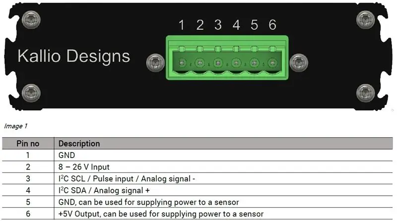 Connessioni da Ethernet a I2C Sensor Bridge