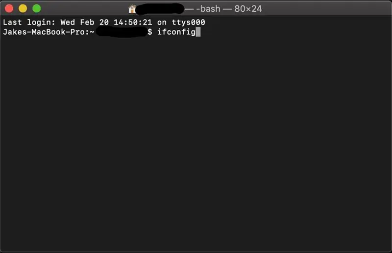 Uso del comando Ifconfig para recopilar información de red, como la dirección IP o la dirección MAC