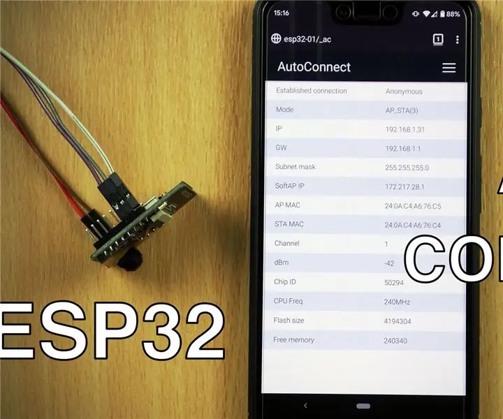 ESP8266/ESP32 বোর্ডের সাথে ওয়াইফাই অটোকানেক্ট ব্যবহার: 3 টি ধাপ