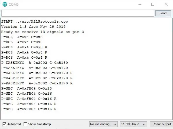 IR Remote Analyzer / ตัวรับด้วย Arduino