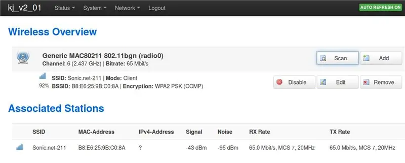 Kev teeb tsa Wifi ntawm V2 Tus Tswj