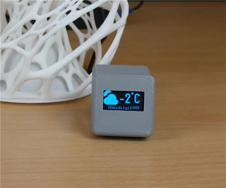 Widget de exibição de clima on-line usando o ESP8266: 4 etapas