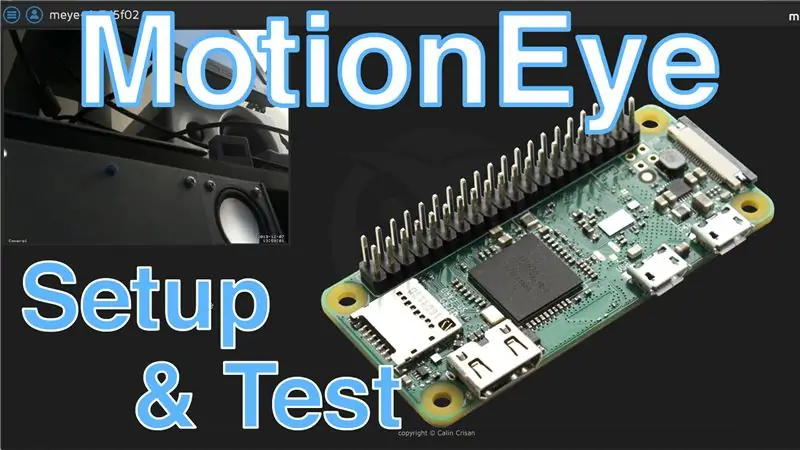 MotionEye OS– ის დაყენება Raspberry Pi Zero W– ზე