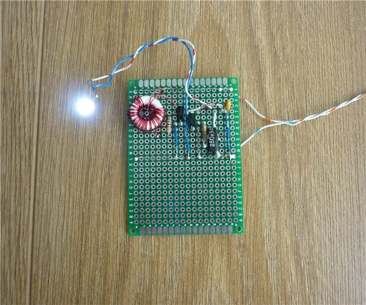 Joule Thief amb un control de la llum molt senzill: 6 passos (amb imatges)