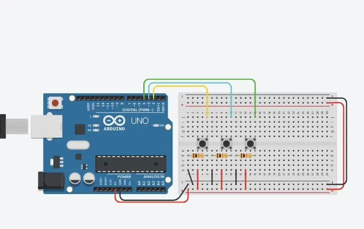 En menu i Arduino, og hvordan man bruger knapper