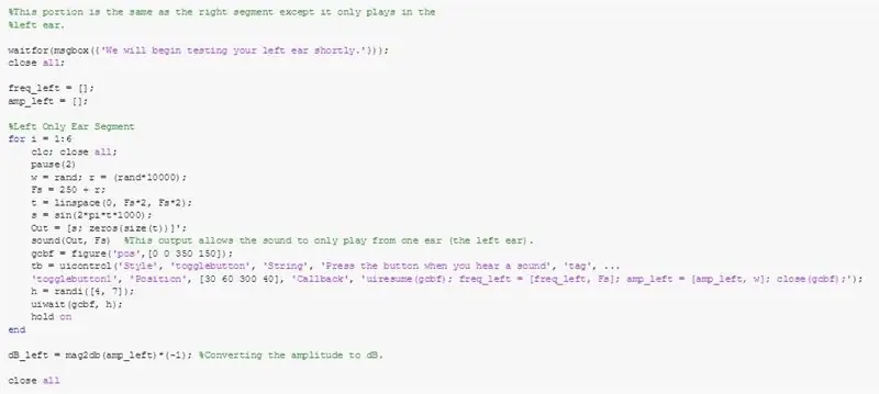 Utwórz ten sam kod dla lewego ucha