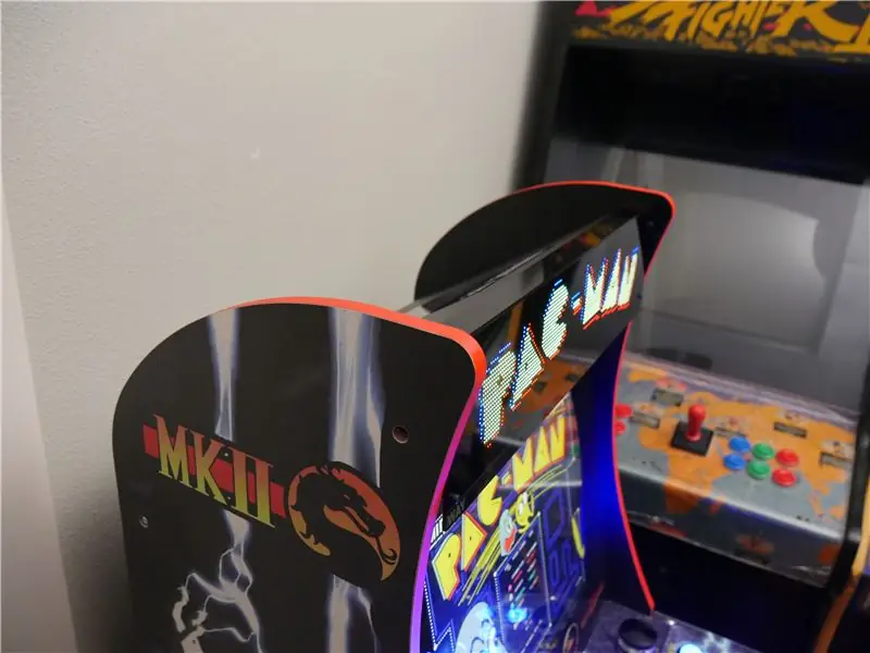 Arcade1Up Mod مع سرادق LED وشاشات فرعية