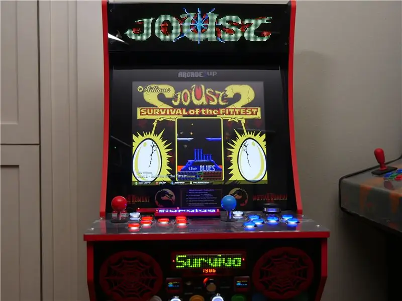 Arcade1Up Mod LED sátorral és al-kijelzőkkel