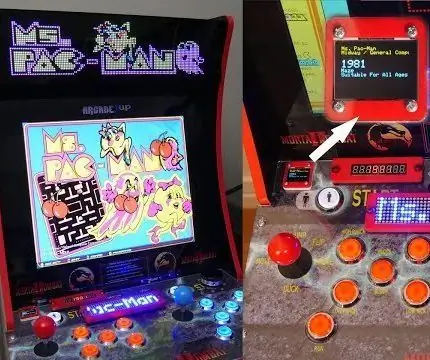 LED Marquee এবং সাব-ডিসপ্লে সহ Arcade1Up Mod: 9 টি ধাপ (ছবি সহ)