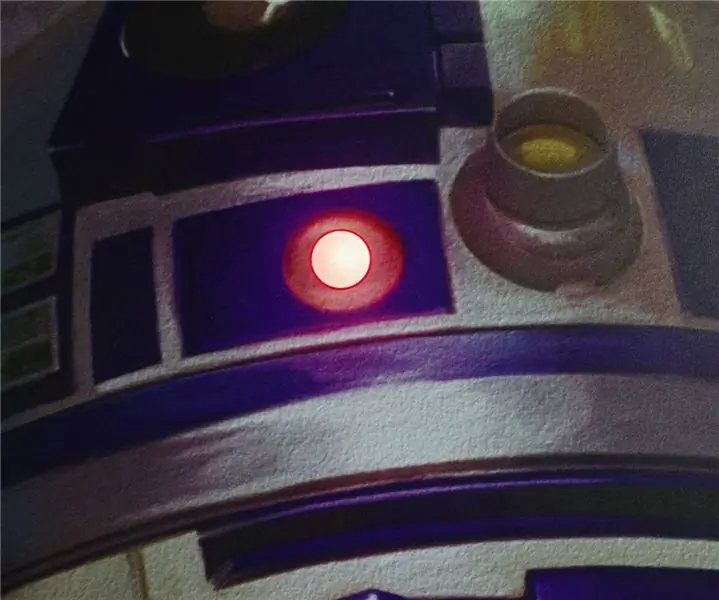 โปสเตอร์ Light-Up R2D2 Star Wars: 15 ขั้นตอน (พร้อมรูปภาพ)